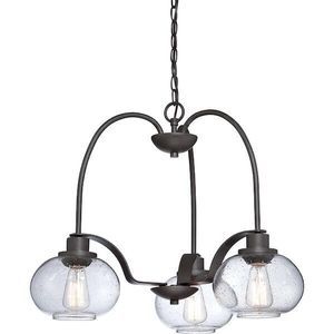 Quoizel TRG5103OZ Trilogy 22" Chandelier, 3-Lights, Old Bronze, New